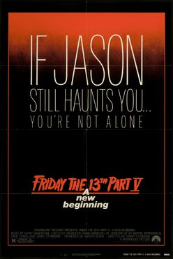 A poster from Friday the 13th: A New Beginning (1985)